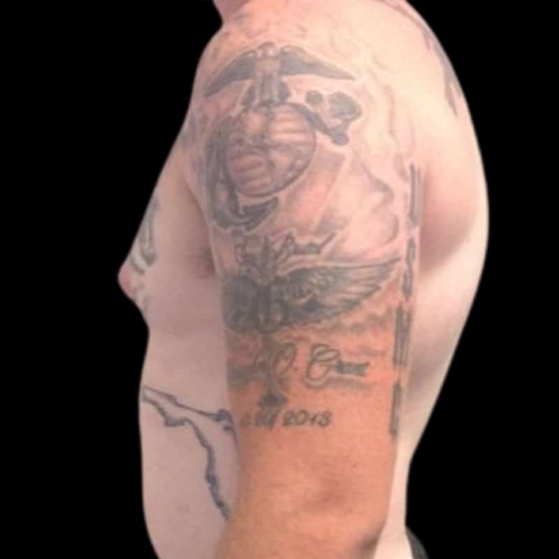 A Tattoo On His Arm